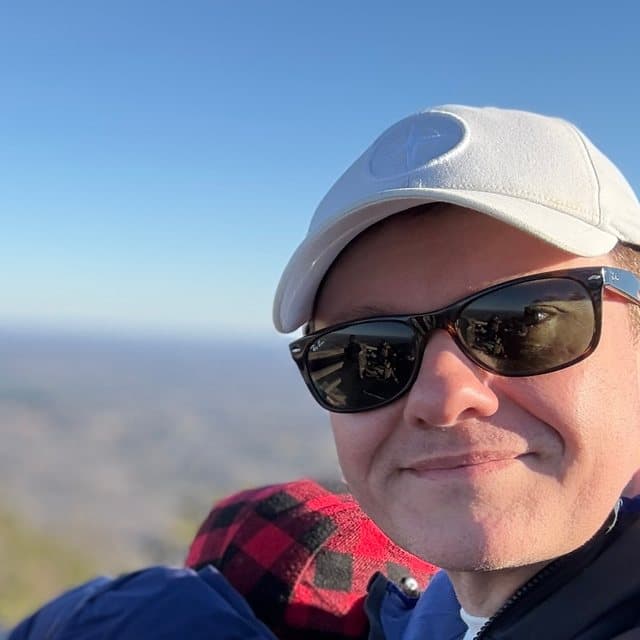 Justin Moorefield at a mountain overlook
